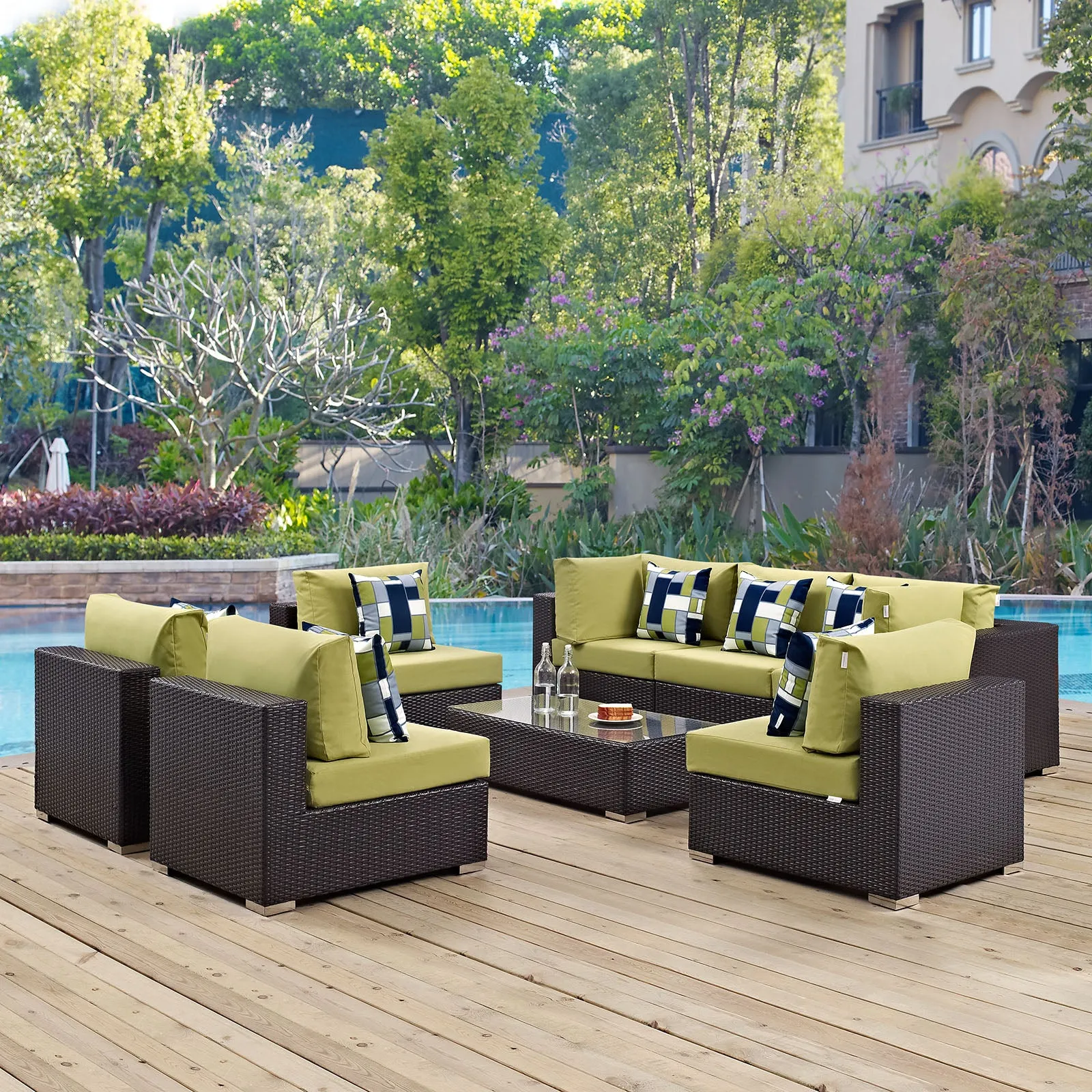 Convene 8 Piece Outdoor Patio Sectional Set by Modway