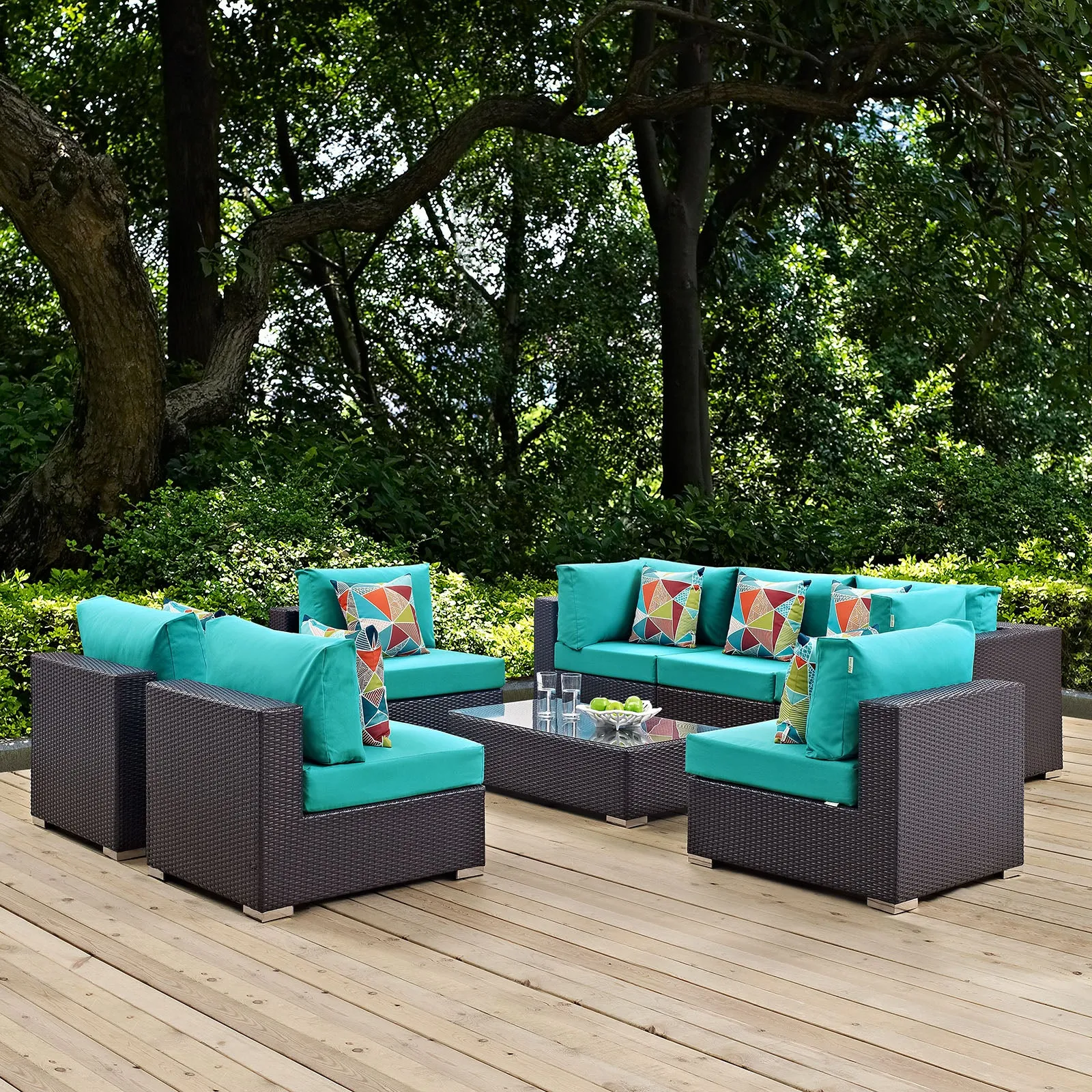 Convene 8 Piece Outdoor Patio Sectional Set by Modway