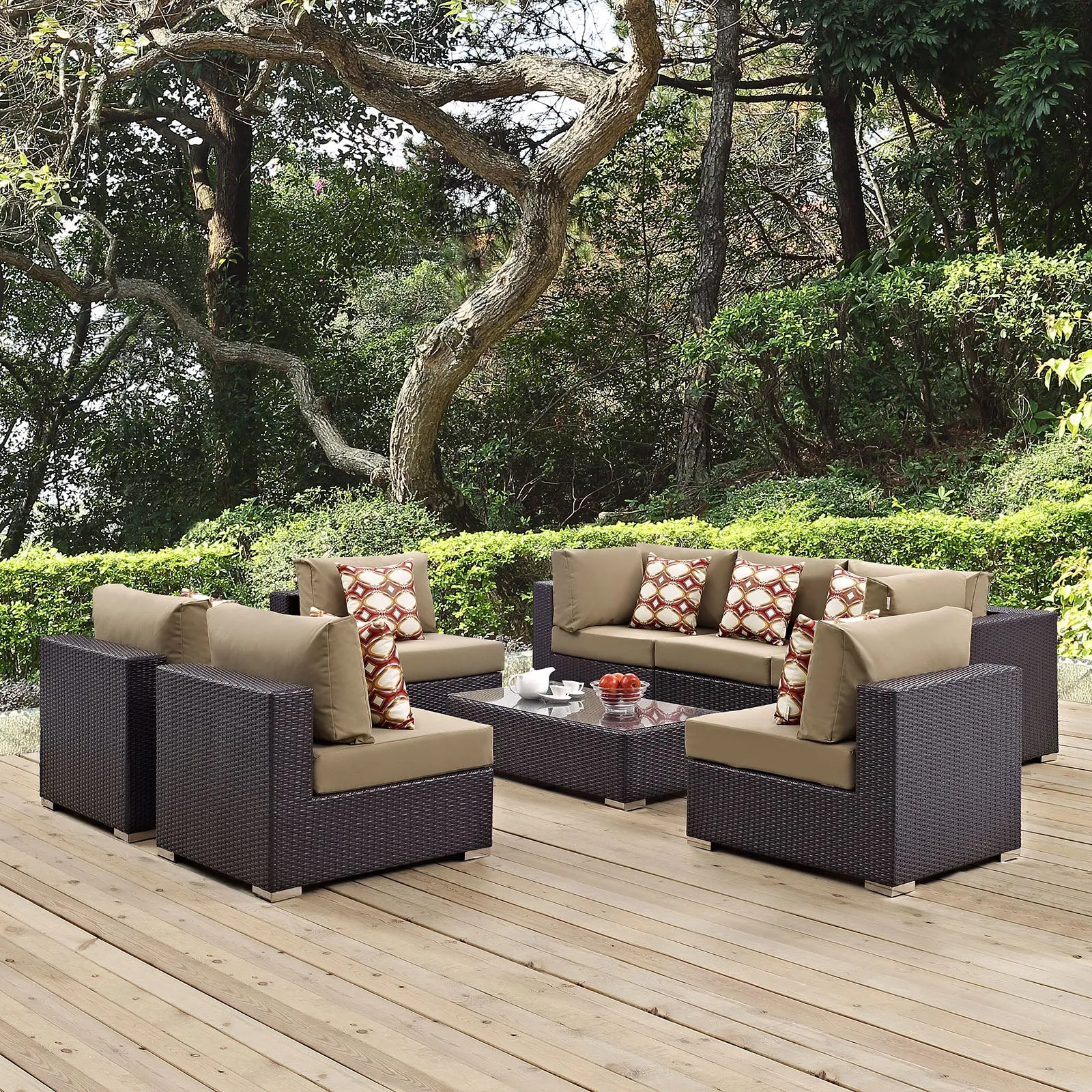 Convene 8 Piece Outdoor Patio Sectional Set by Modway