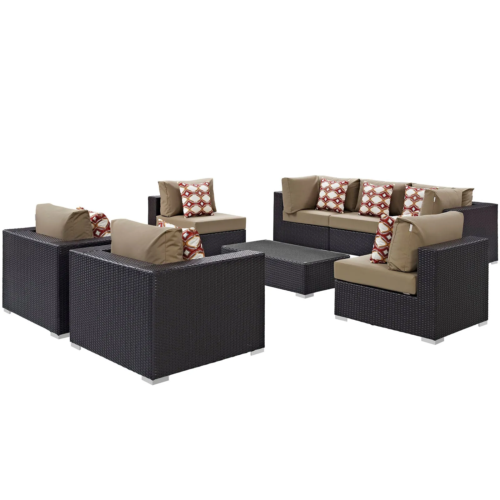 Convene 8 Piece Outdoor Patio Sectional Set by Modway