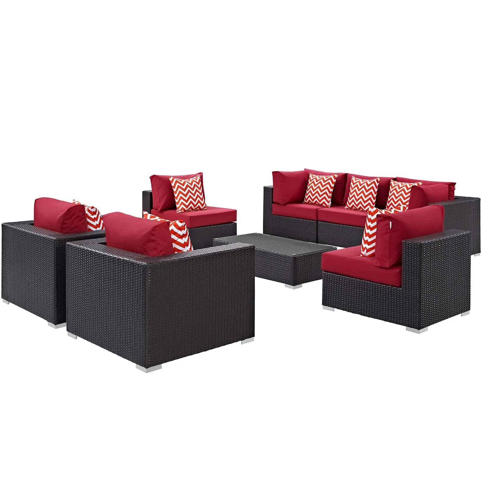 Convene 8 Piece Outdoor Patio Sectional Set by Modway