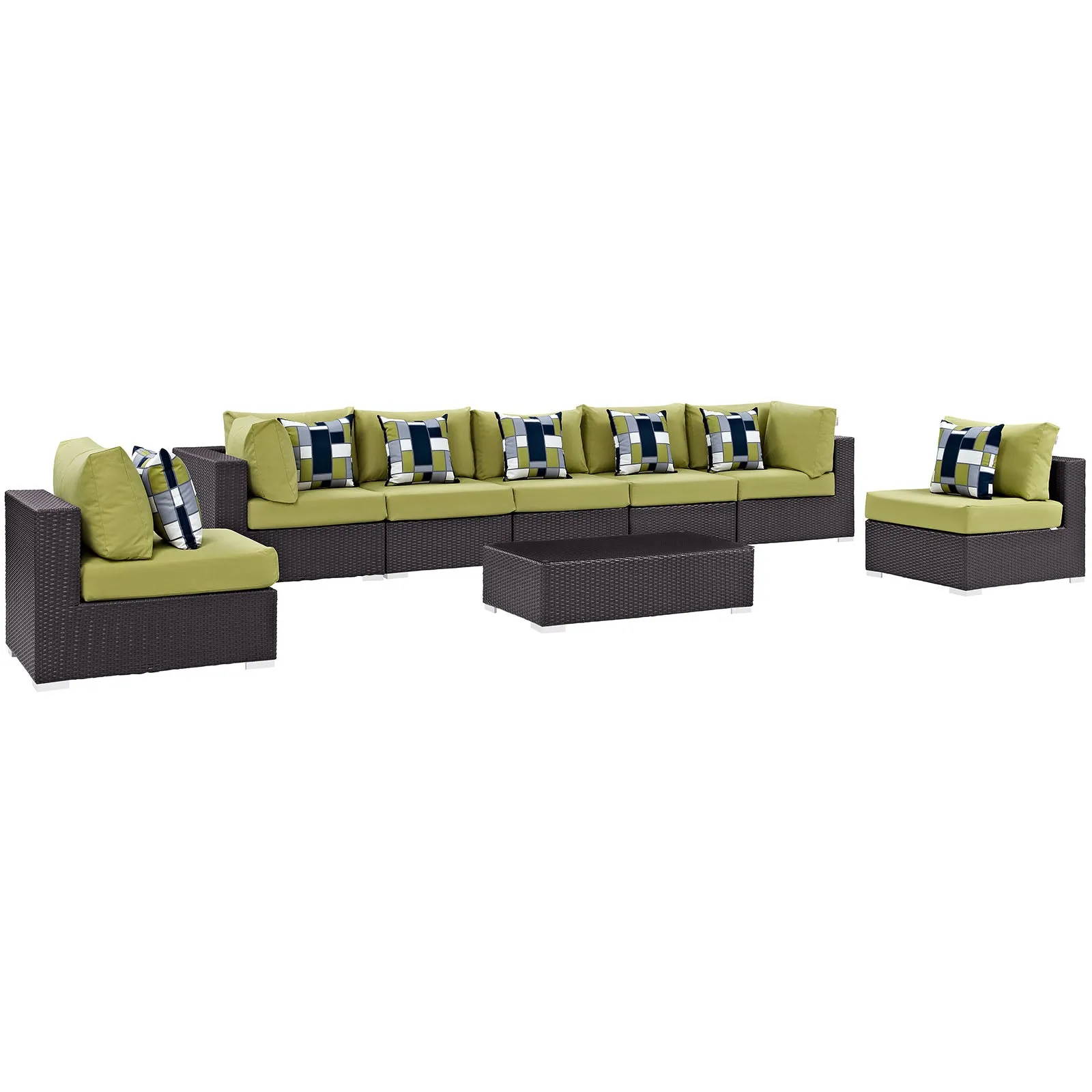 Convene 8 Piece Outdoor Patio Sectional Set by Modway