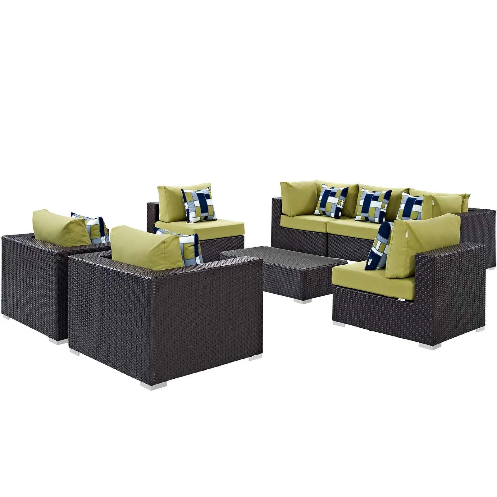 Convene 8 Piece Outdoor Patio Sectional Set by Modway