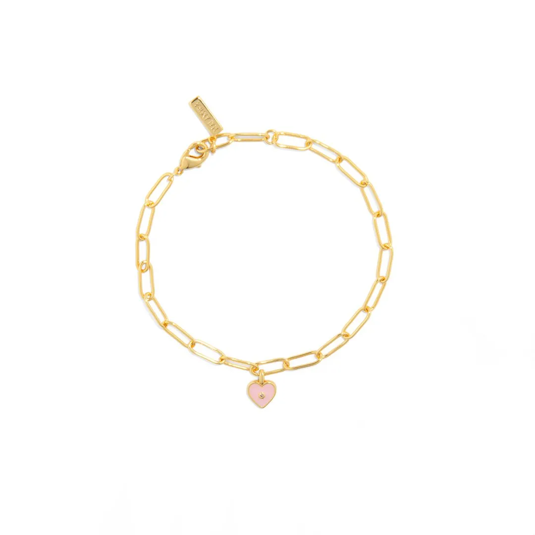 CUTIE PINK HEART BRACELET