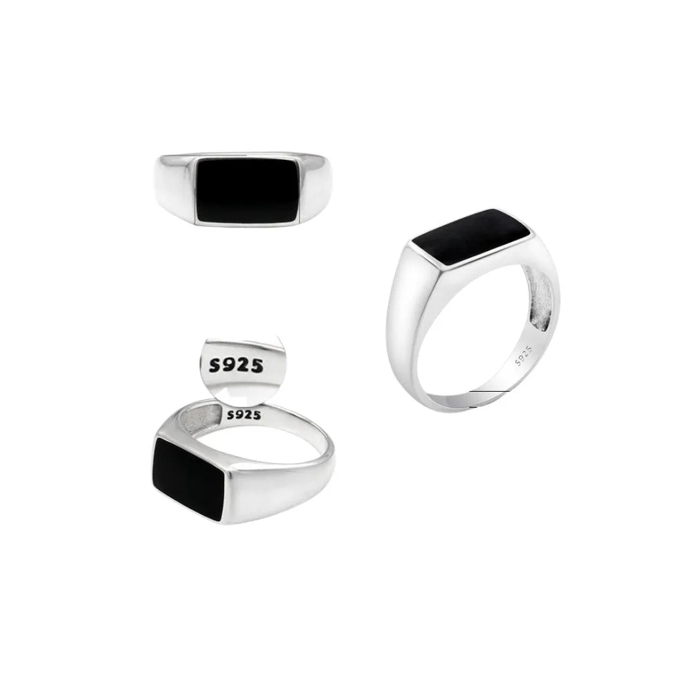 Elias 925 Sterling Silver Signet Ring