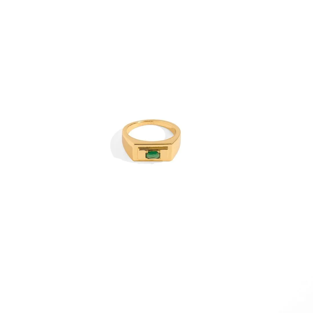 EMERALD MUSE SQUARED RING