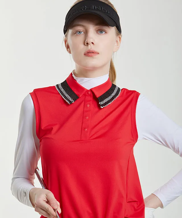 Ergo Patch Collar Sleeveless - Red