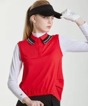 Ergo Patch Collar Sleeveless - Red