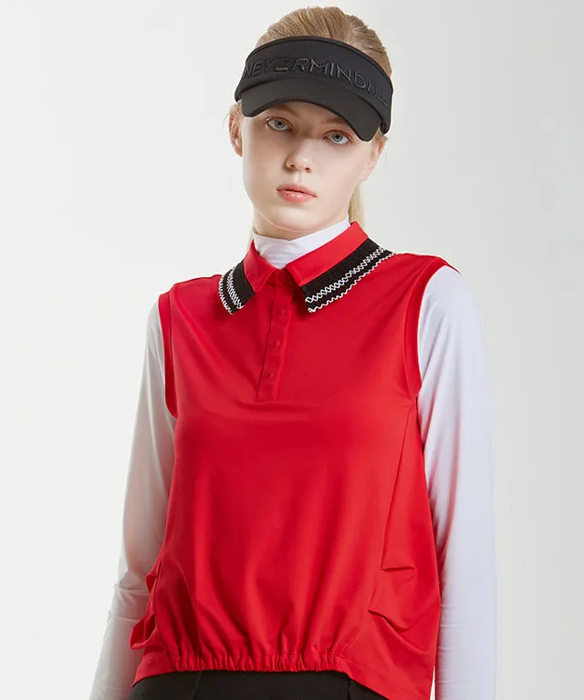 Ergo Patch Collar Sleeveless - Red