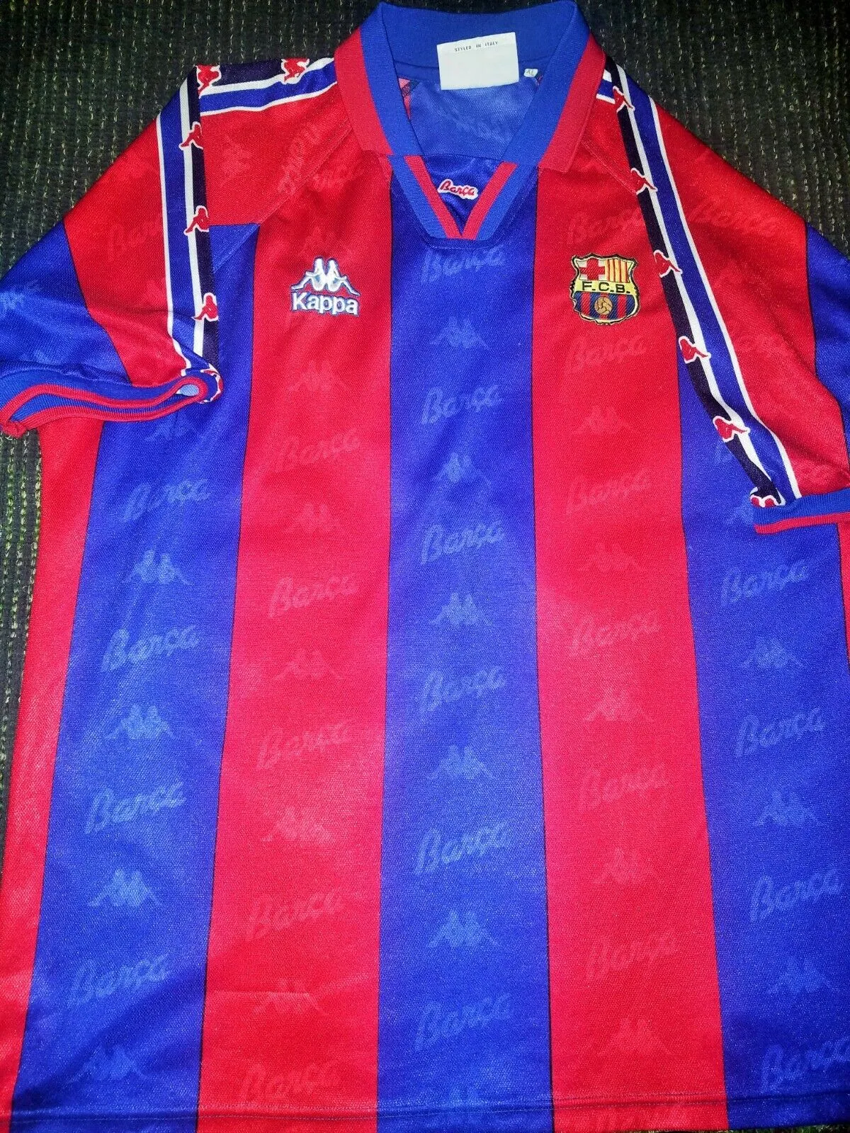 Figo Kappa Barcelona PLAYER ISSUE 1996 1997 Jersey Shirt Camiseta XL