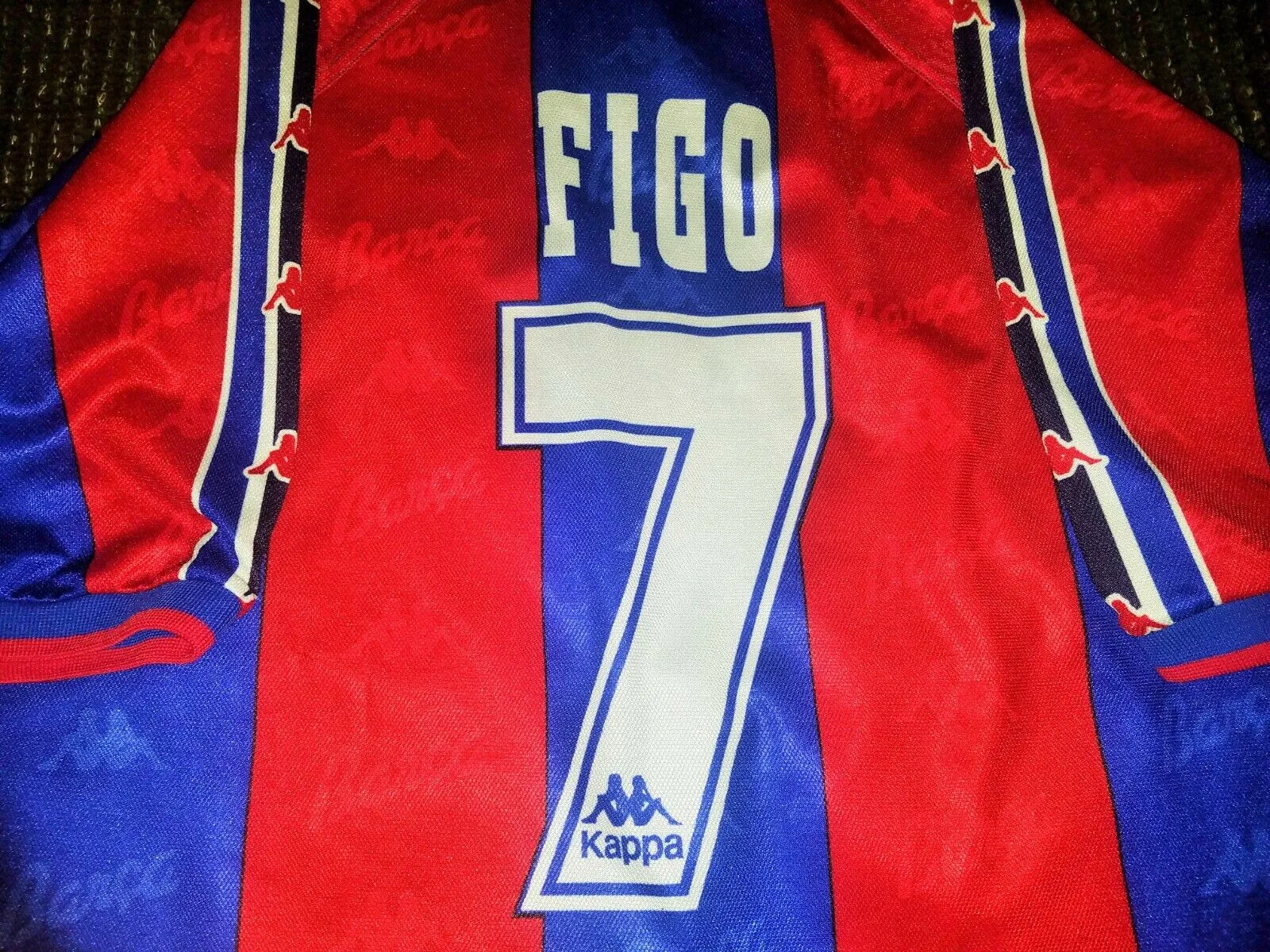 Figo Kappa Barcelona PLAYER ISSUE 1996 1997 Jersey Shirt Camiseta XL