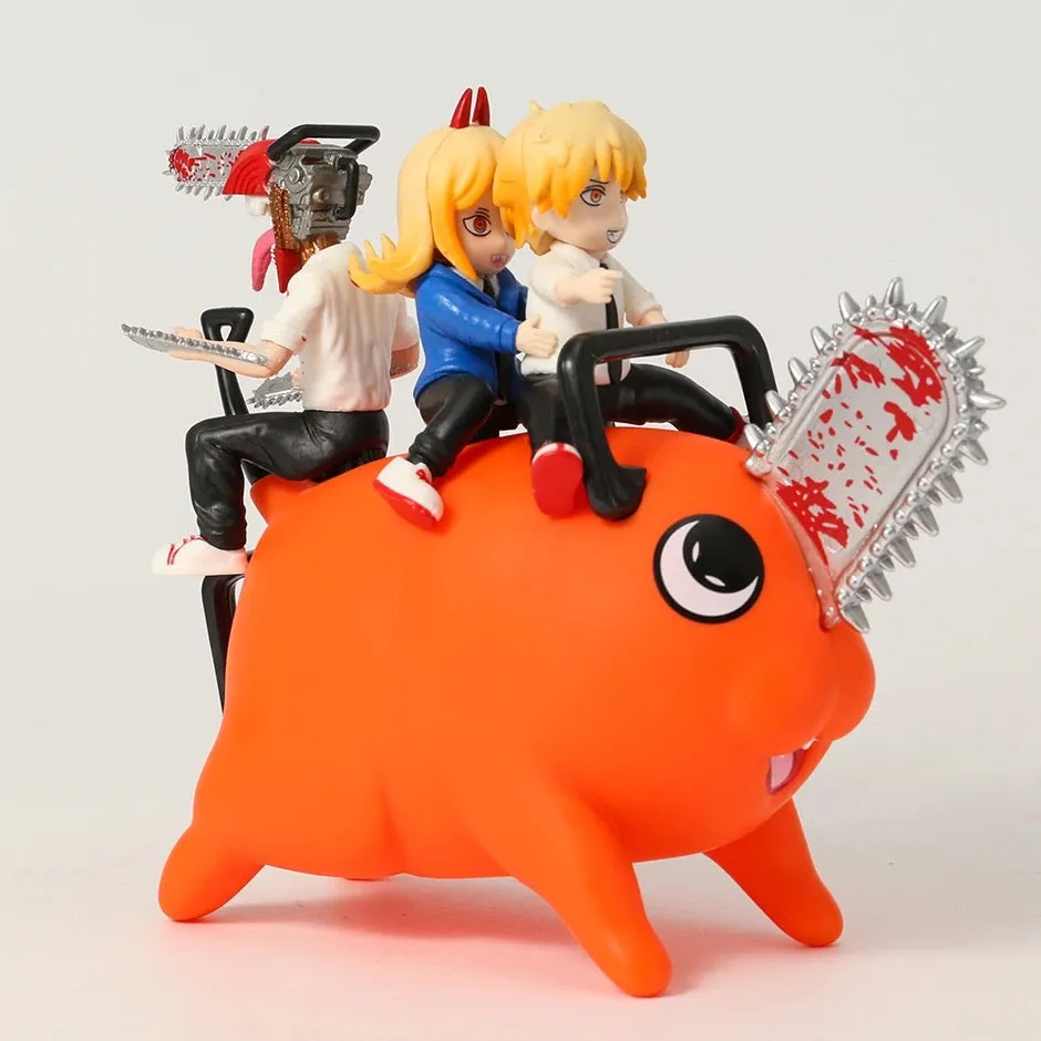 Figuras de PVC de Anime: Motosierra Man - Denji, Power y Pochita en una Escala de 20 cm