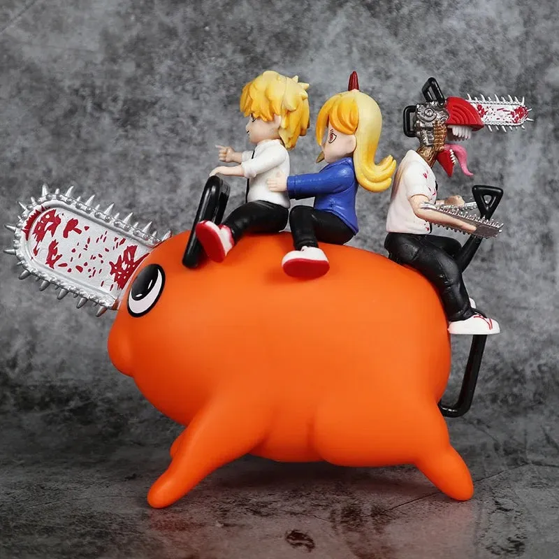 Figuras de PVC de Anime: Motosierra Man - Denji, Power y Pochita en una Escala de 20 cm