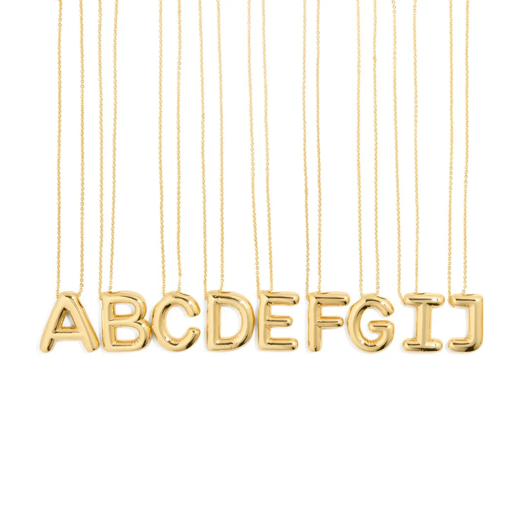 GOLDEN BALLOON LETTER NECKLACE