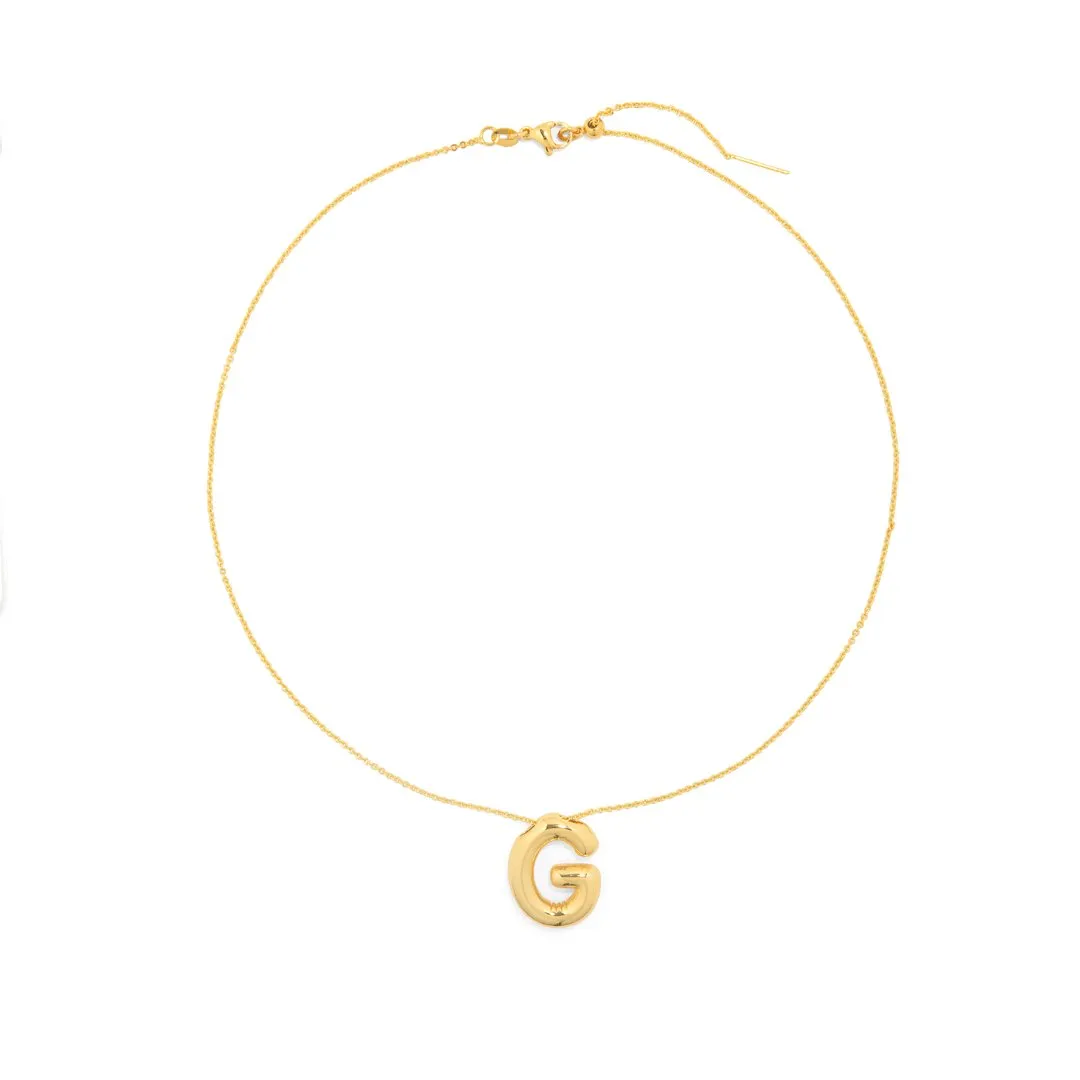 GOLDEN BALLOON LETTER NECKLACE