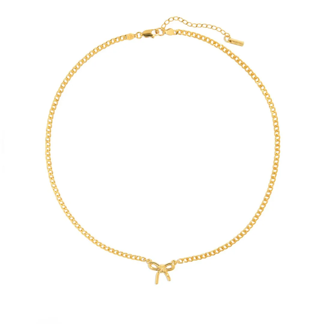 GOLDEN BOW COQUETTE NECKLACE