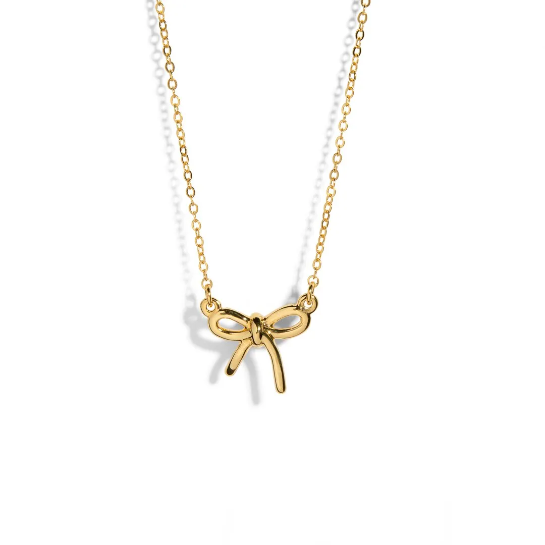 GOLDEN BOW COQUETTE NECKLACE