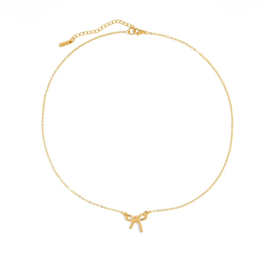 GOLDEN BOW COQUETTE NECKLACE