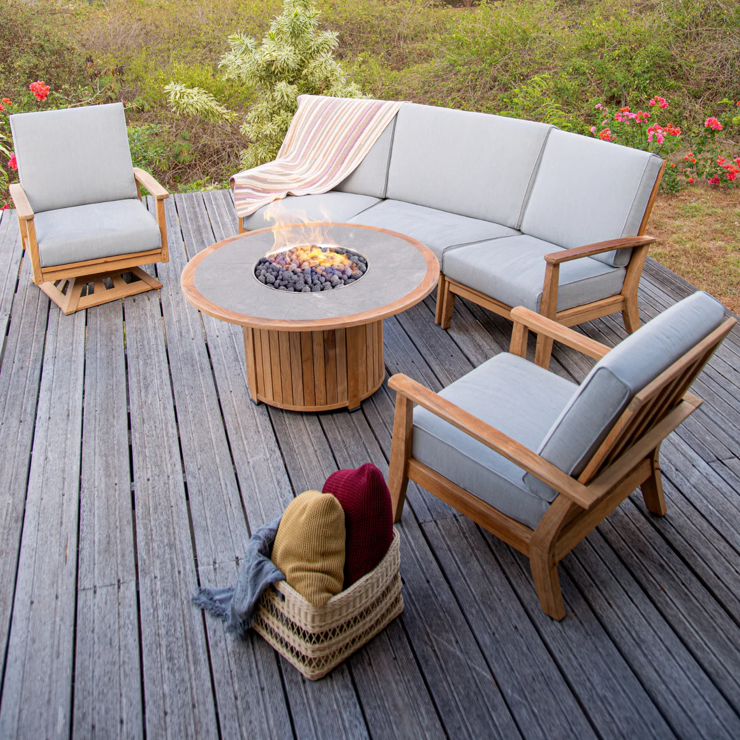 Gravenhurst Teak Fire Table