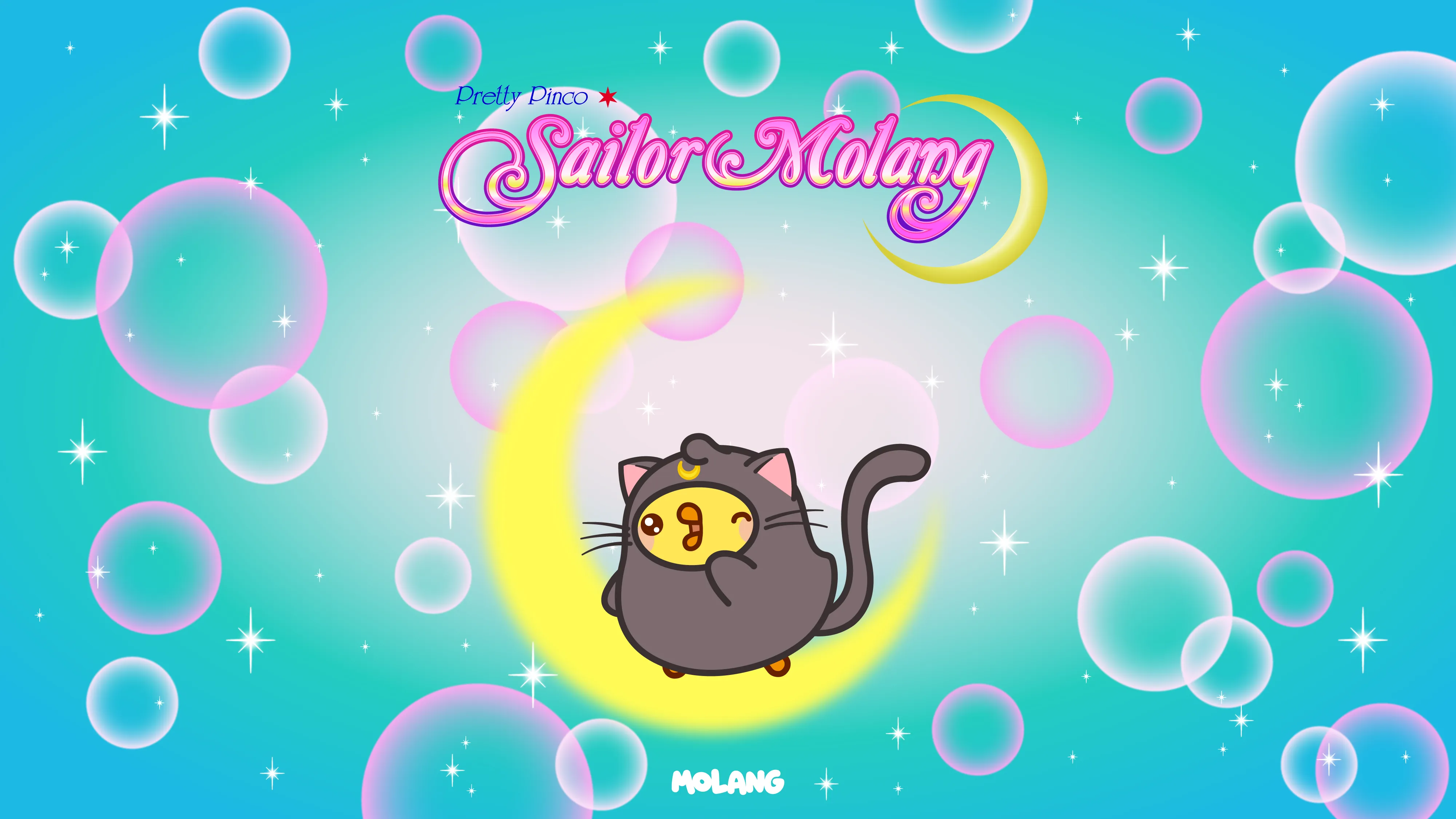 Luna Sailor Moon - Manga Wallpaper of Molang