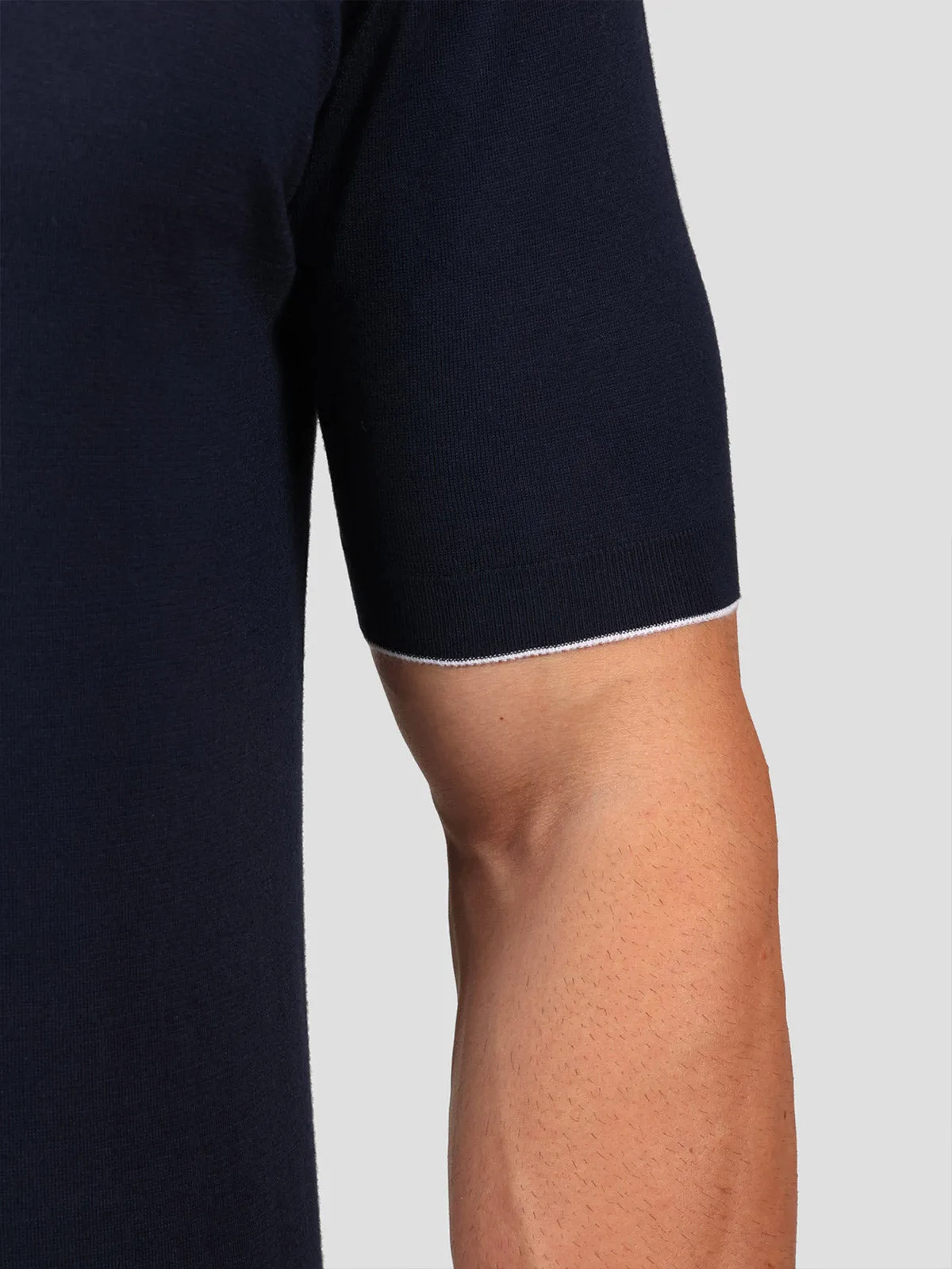 Maglia Polo 100% Cotone Supersoft Blu Navy e Bianca