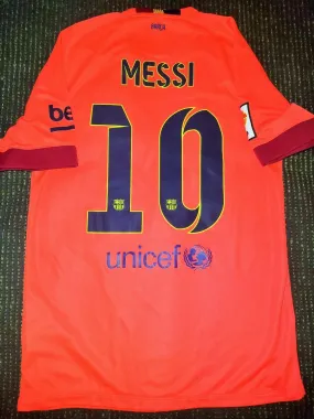 Messi Barcelona 2014 2015 TREBLE SEASON Jersey Shirt Camiseta M