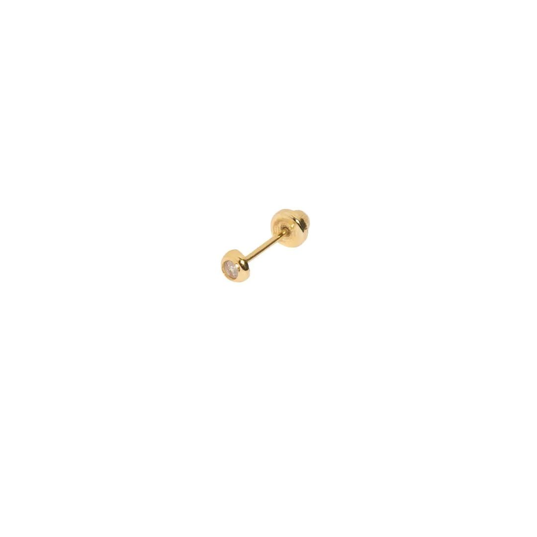 MINI BEZEL GOLD PIERCING