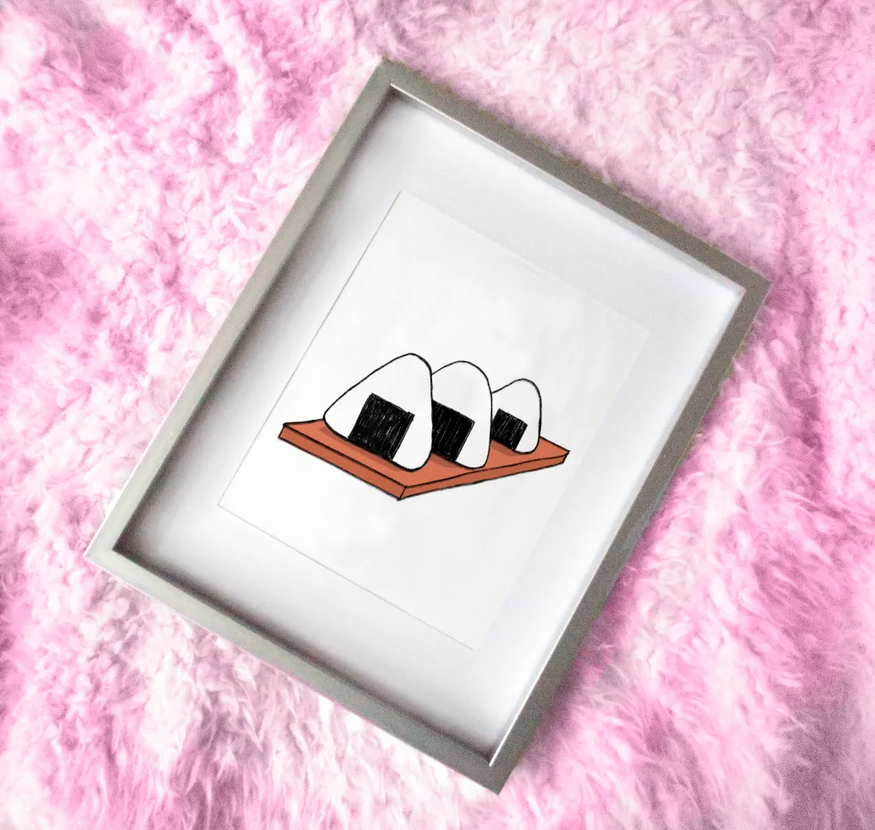 Onigiri Rice Ball Art Print