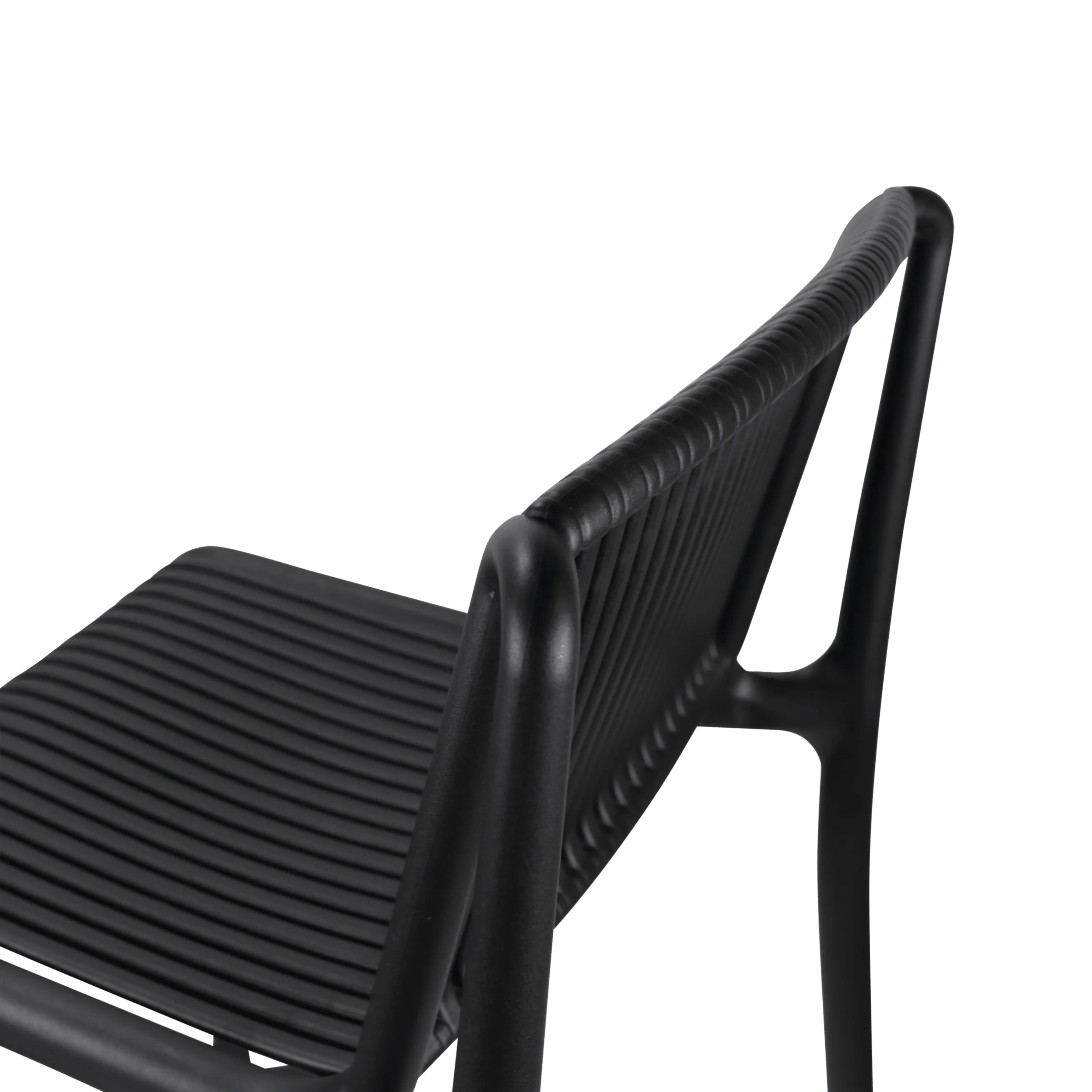 Paros UV Plastic Outdoor Bar Stool (PP) in Midnight Black