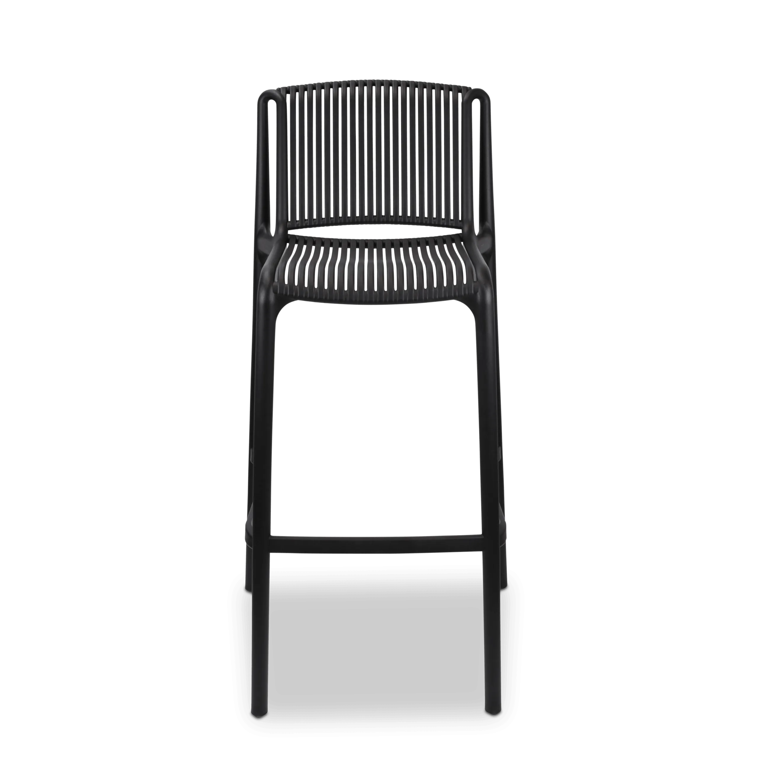 Paros UV Plastic Outdoor Bar Stool (PP) in Midnight Black