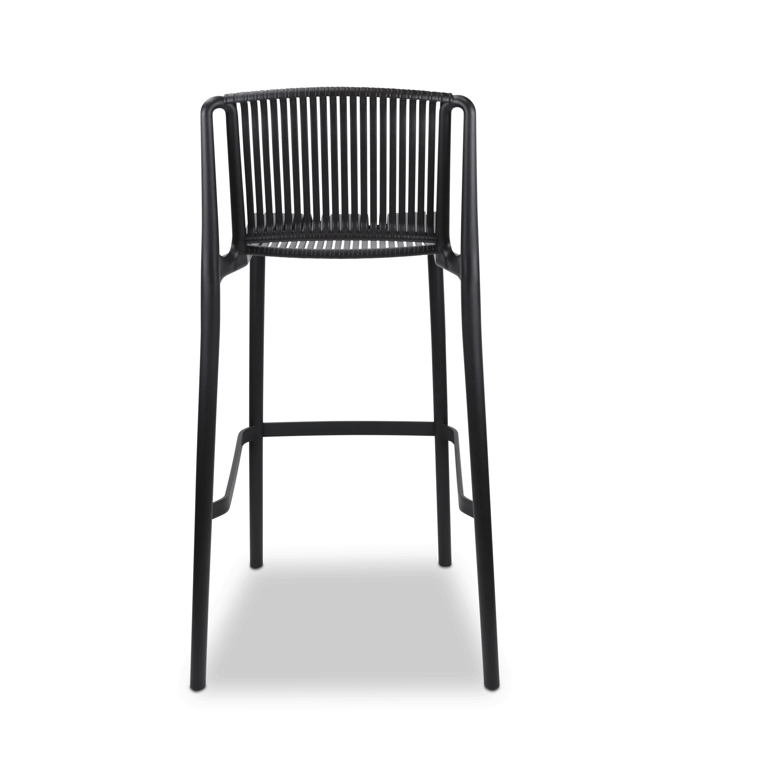 Paros UV Plastic Outdoor Bar Stool (PP) in Midnight Black