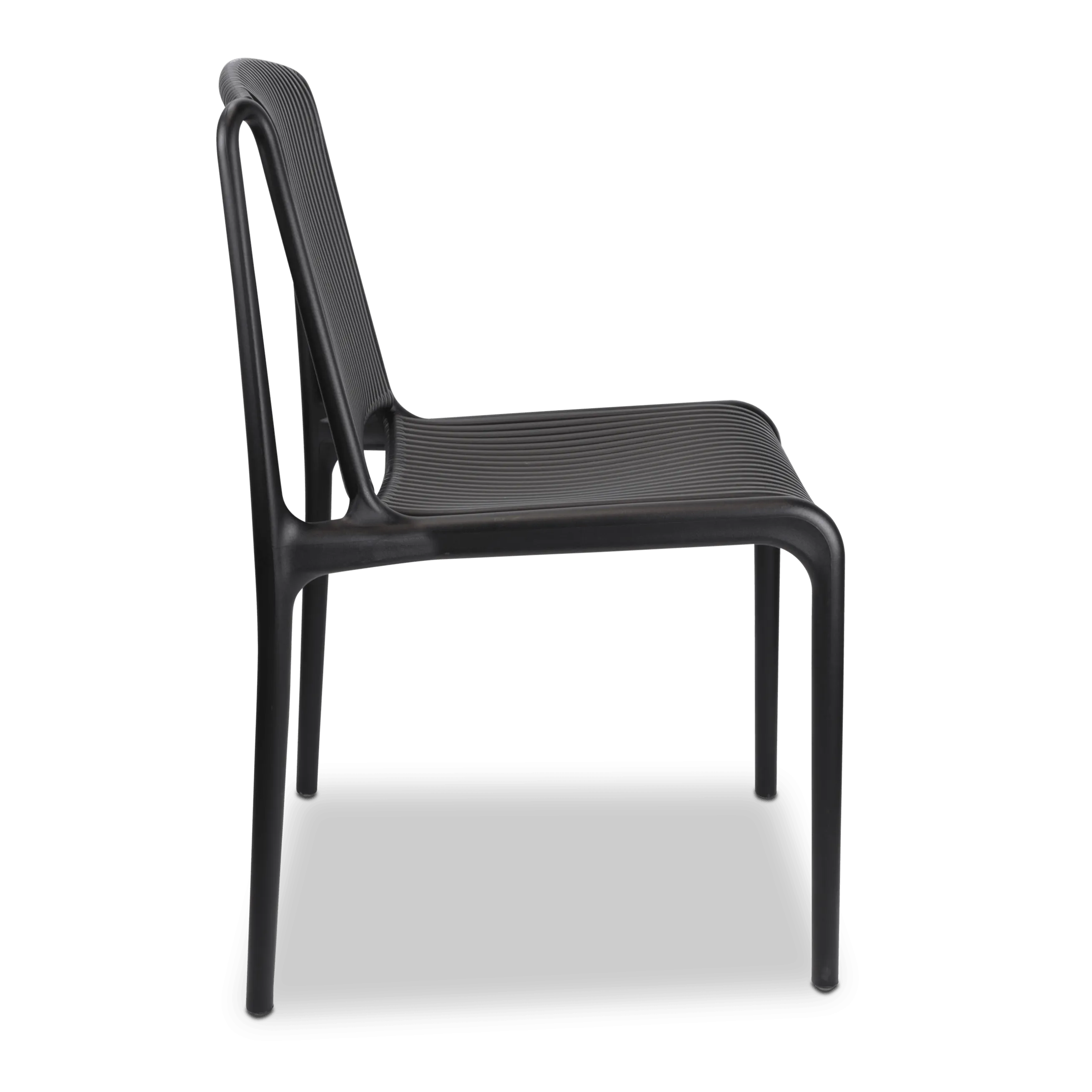 Paros UV Plastic Outdoor Chair (PP) in Midnight Black