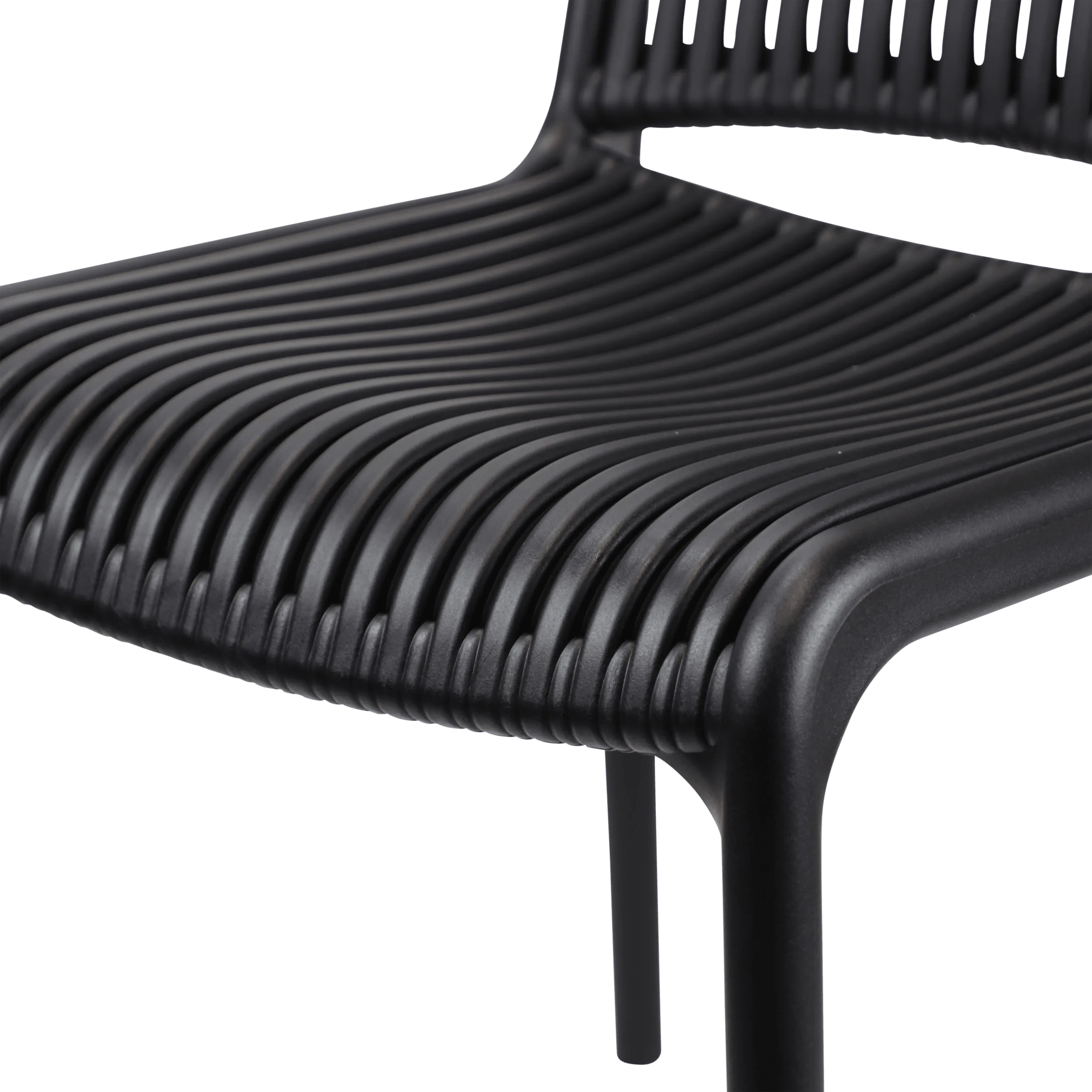 Paros UV Plastic Outdoor Chair (PP) in Midnight Black