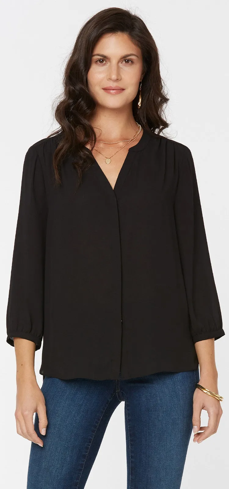 Pintuck Blouse Zwart | Black