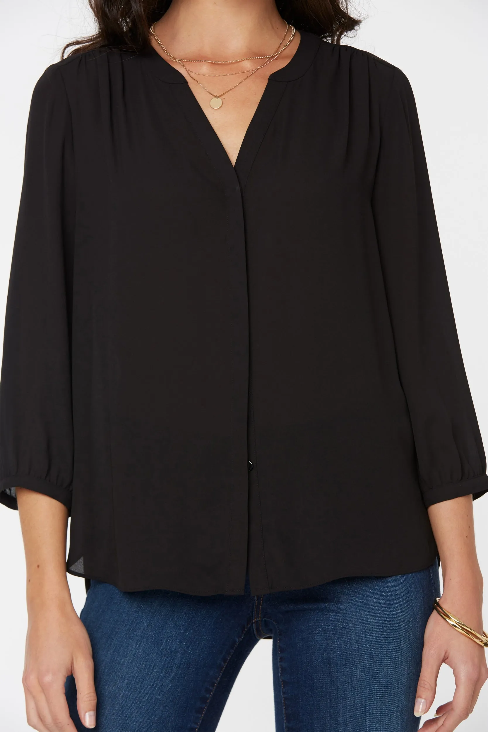 Pintuck Blouse Zwart | Black