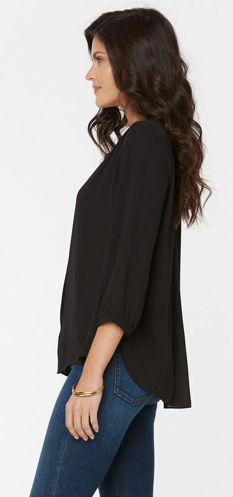 Pintuck Blouse Zwart | Black