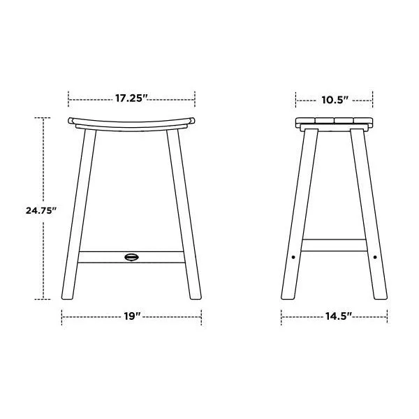 Polywood 30" Saddle Bar Stool