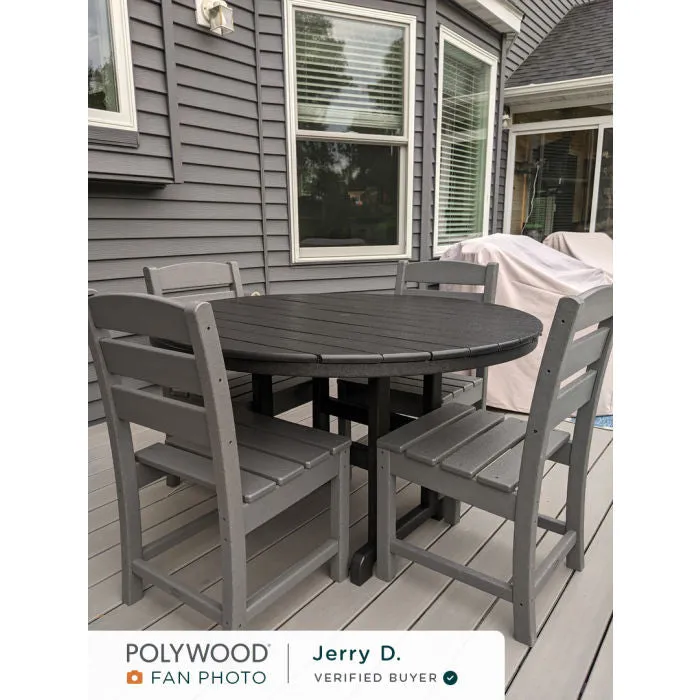 POLYWOOD 48" Round Outdoor Table -Farmhouse Style  Dining, Counter or Bar Height