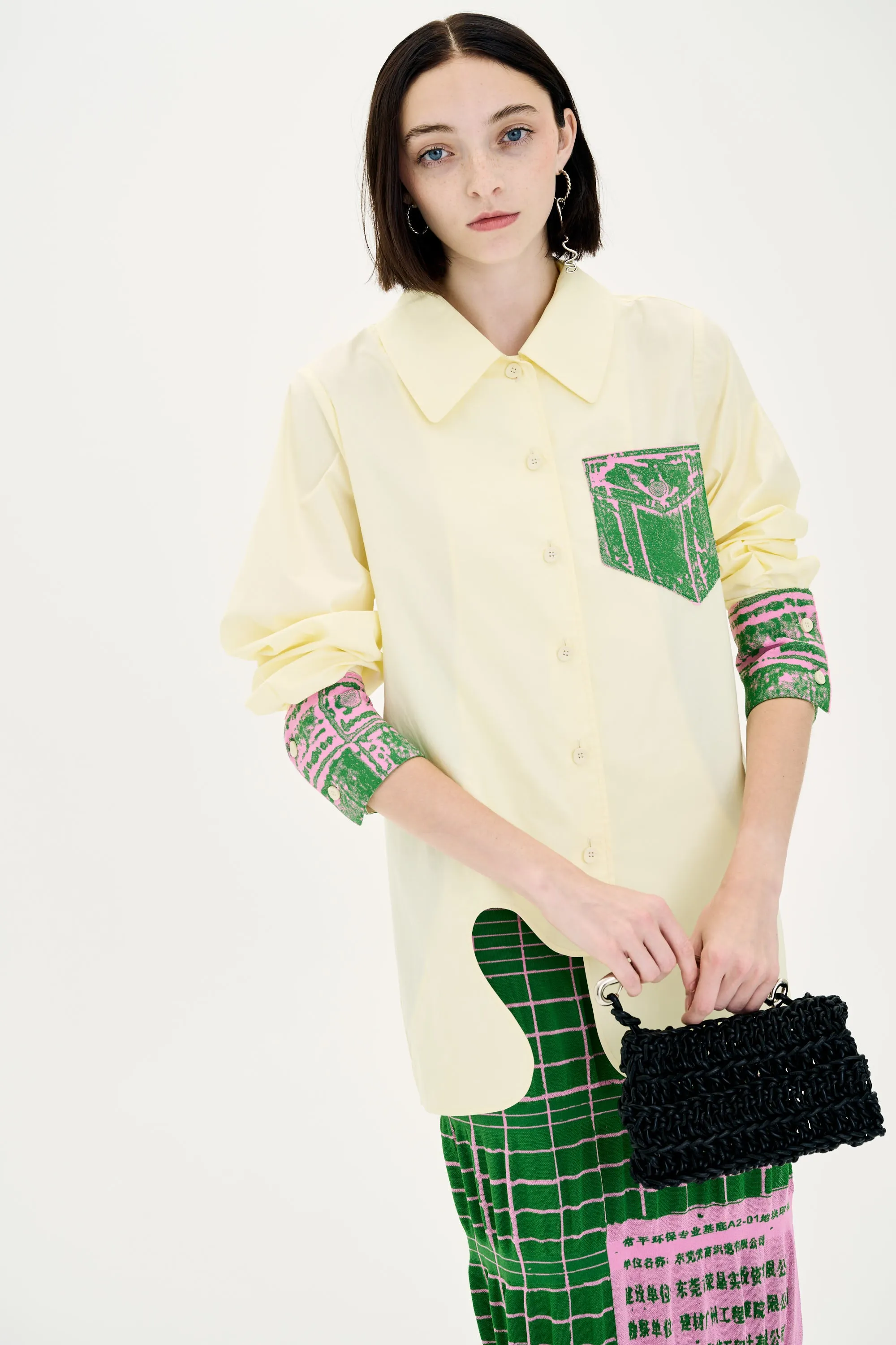 PROTEA MIXED MEDIA OVERSIZED SHIRT