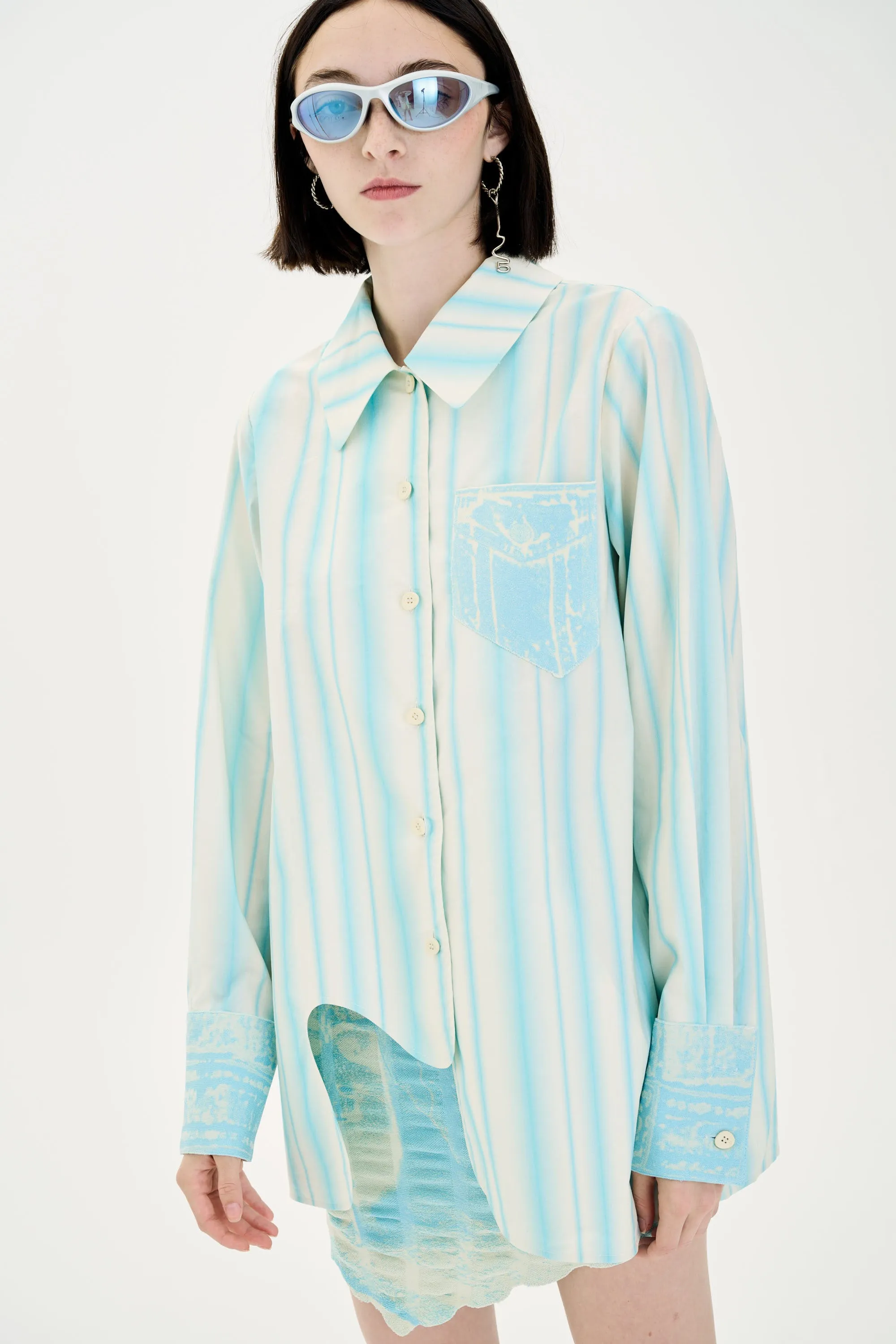 PROTEA MIXED MEDIA OVERSIZED SHIRT