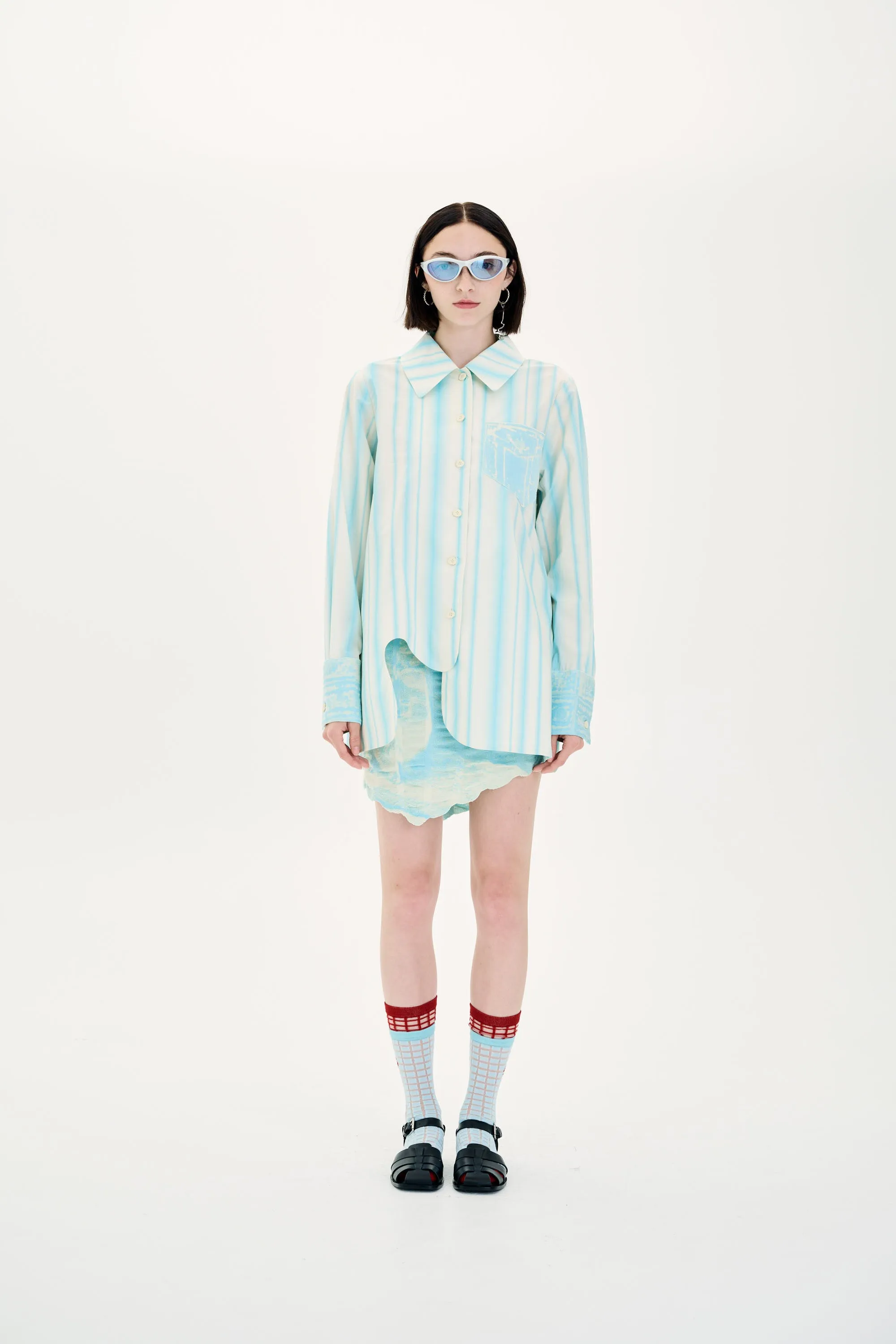 PROTEA MIXED MEDIA OVERSIZED SHIRT