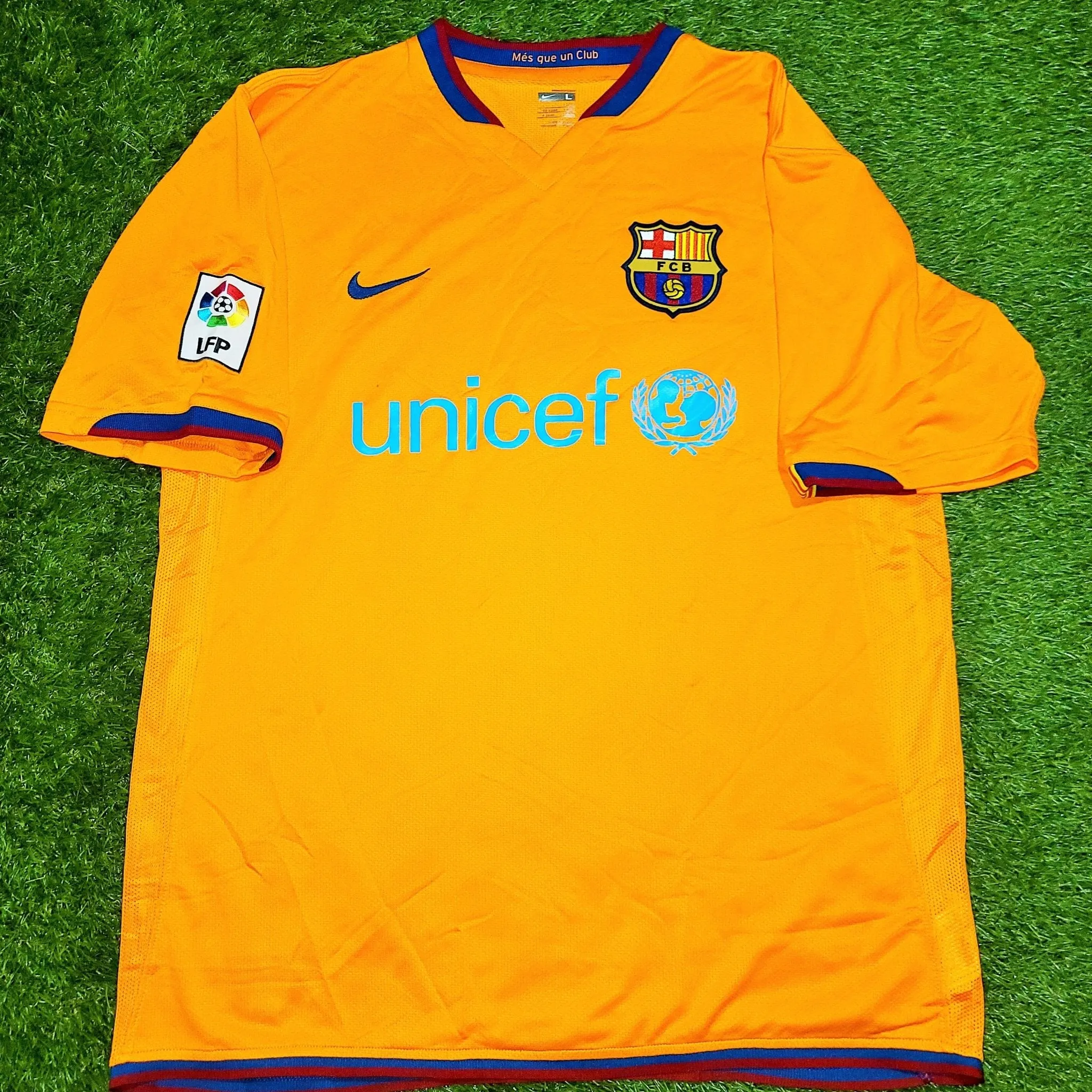 Ronaldinho Barcelona 2006 2007 Away Jersey Shirt Camiseta L SKU# 146982-819