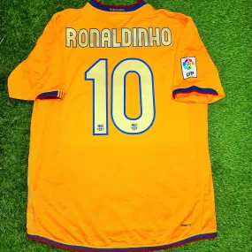 Ronaldinho Barcelona 2006 2007 Away Jersey Shirt Camiseta L SKU# 146982-819