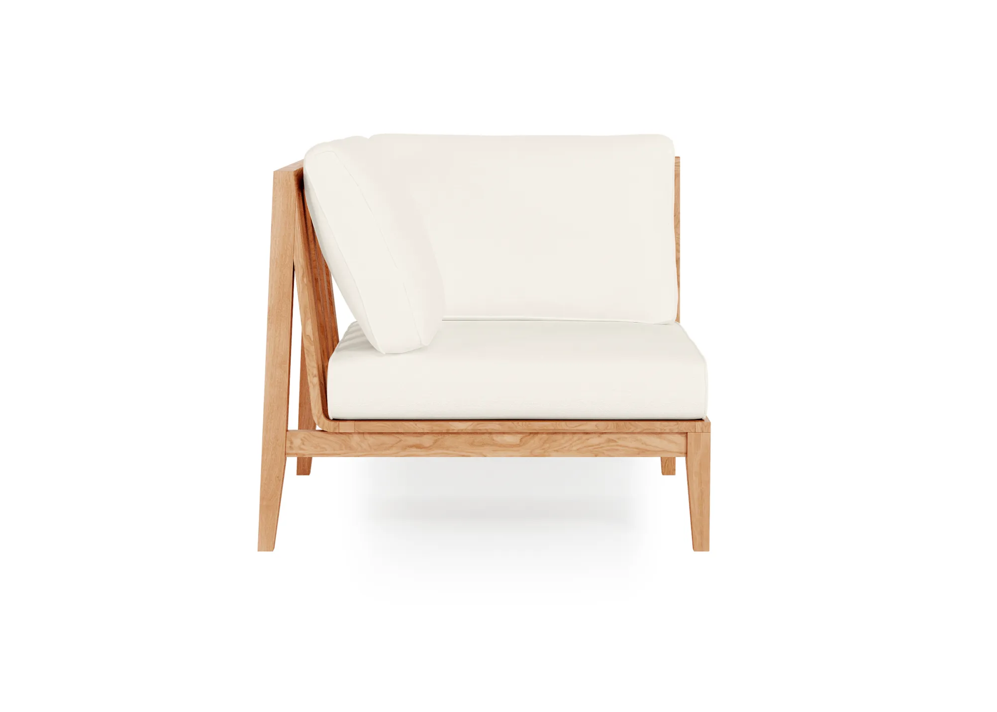 Teak Outdoor Corner Chair - Right