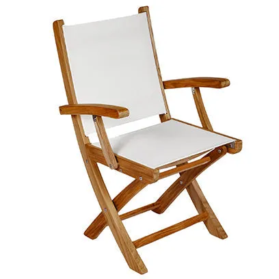 Yacht Teak Folding Armchairs - 4 Colors