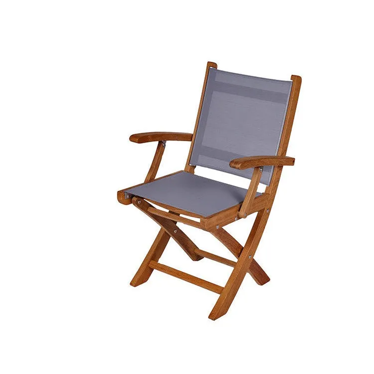 Yacht Teak Folding Armchairs - 4 Colors