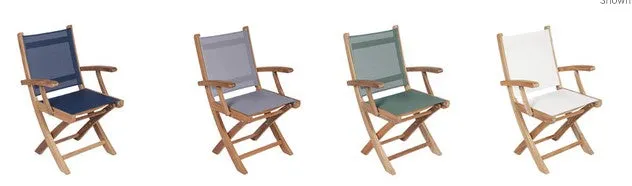 Yacht Teak Folding Armchairs - 4 Colors