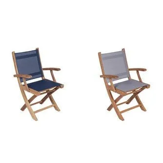 Yacht Teak Folding Armchairs - 4 Colors